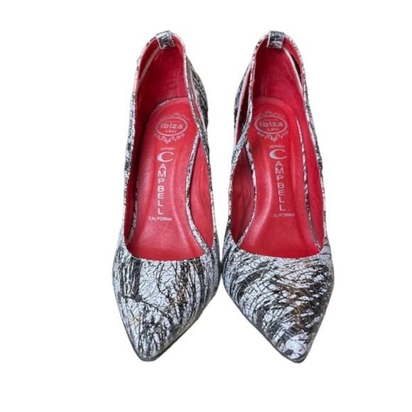 Jeffrey Campbell Theodora Handmade Ibiza Last Pointed Toe Pumps White Black Gold - Picture 3 of 14